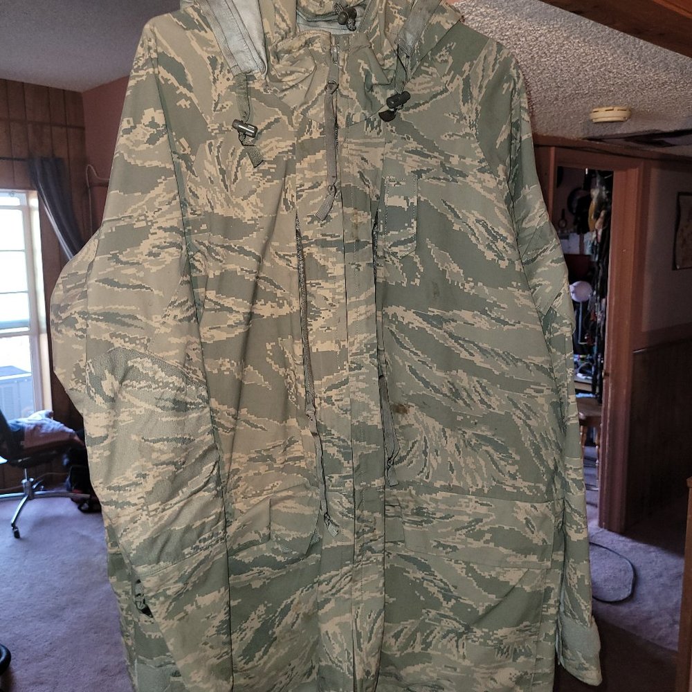 Jacket, ABU Camo-Used Worn-All-weather GORE-TEX Parka Jacket-$80